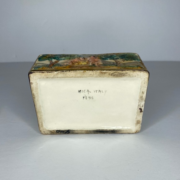 Vintage Capodimonte Ceramic Cigarette Box Mica Italy 73/96 - Picture 2 of 9